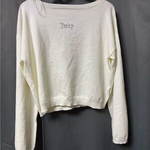 Juicy Couture Cream Crew Neck Sweater